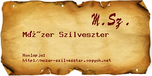 Mózer Szilveszter névjegykártya